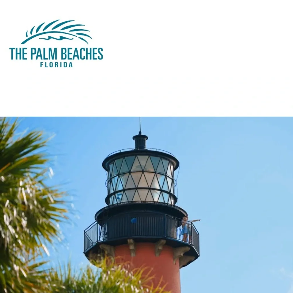 The Palm Beaches Florida Blue White Cotton Towel Set